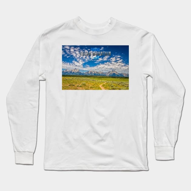 Grand Teton Mountain Range Long Sleeve T-Shirt by Gestalt Imagery